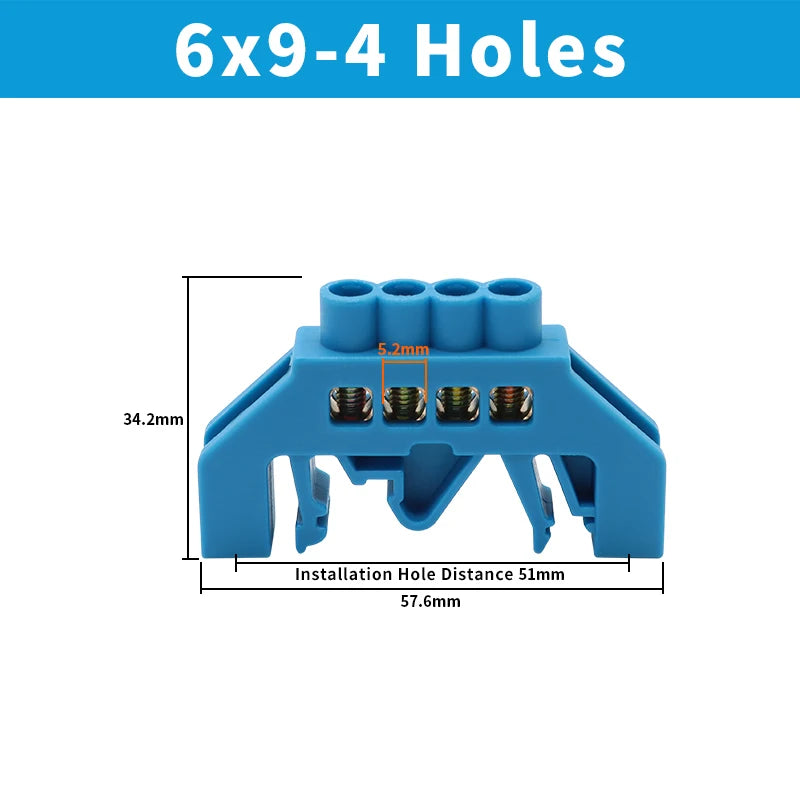 OMCH Terminal Bar 7x10 9x14mm Brass Ground Neutral Block High Conductivity Bridge Connector for Power Distribution Cabinet