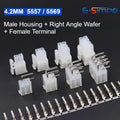 10Sets Molex 4.2mm Automotive Wire Connector Plug 5557 Series 2/4/6/8/10/12/14/16/18/20/22/24P Housing RA Wafer Female Terminal