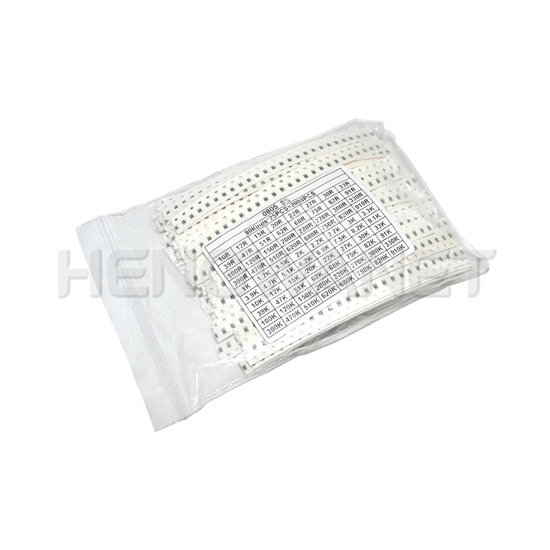 0402 0603 0805 1206 1210 2512 SMD Resistor Kit Assorted Kit 10k 100k 1k 1R 100R 220R 1% 5%