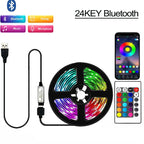 18/LEDs Strip Lights RGB 5050 5M 10M 20M 30M Bluetooth WIFI IR Control Music Sync 5V For Bedroom TV Wall Living Room Decor Party