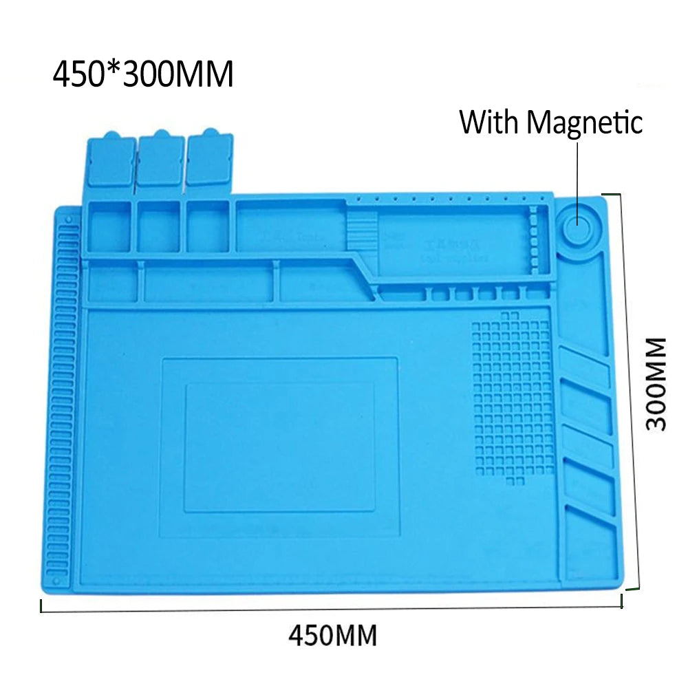 Heat Insulation Working Mat Repair Pad Welding Soldering Work Station Heat-resistant Desk Platform Silicon for Computer Phone