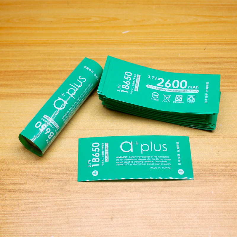 18650 Battery Packaging PVC Heat Shrinkable Film Lithium Battery Insulation Sleeve Shrink Skin Packaging Tube Packaging