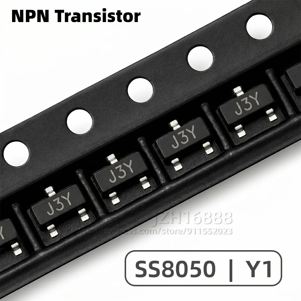 50PCS S8050 SS8050 S8550 SS8550 Transistor NPN PNP SOT-23 SMD Small Signal BJT J3Y Y1 2TY Y2 Marking Code Electronic Components