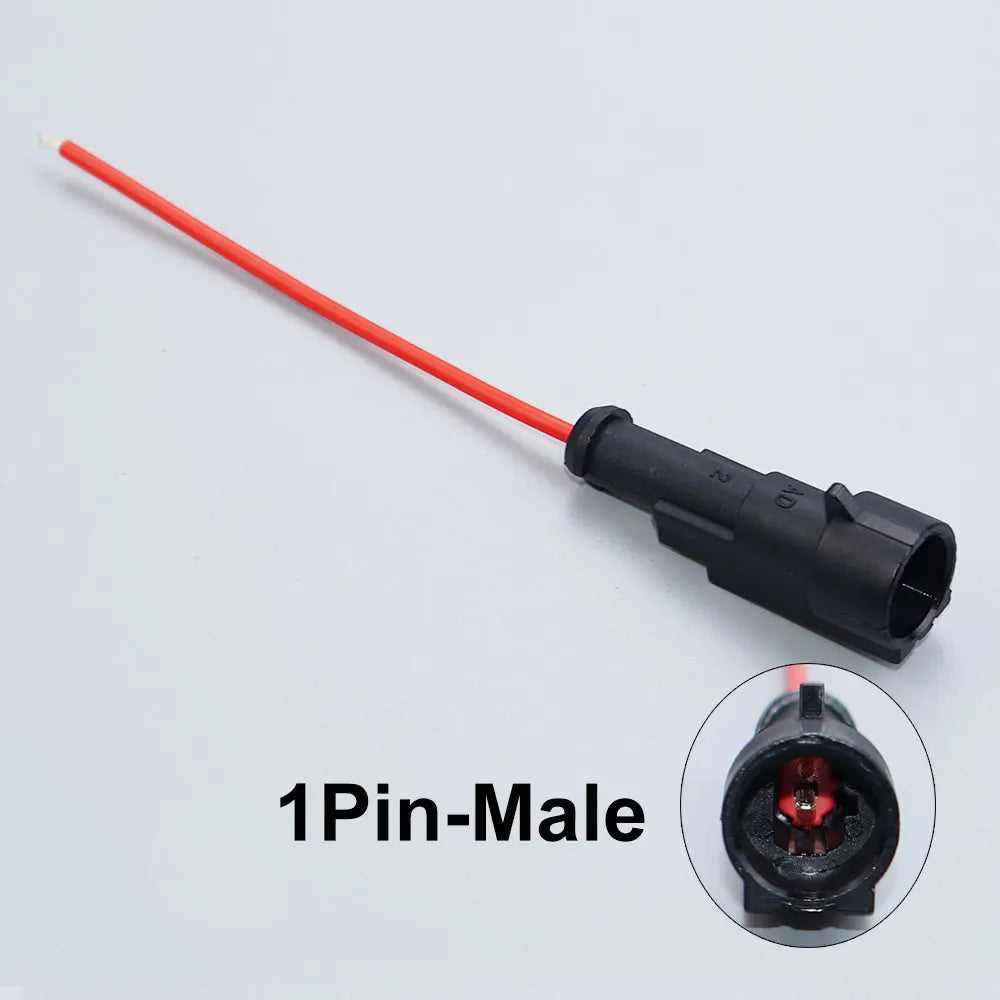 YanXi AMP 1/2/3/4/5/6 Pin Way Waterproof Electrical Auto Connector Male Female Plug with Wire Cable Harness For Car Motorcycle