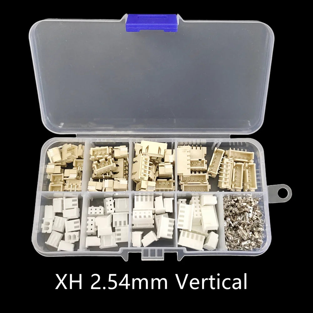 1 Box JST Connector Assortment Kit - SH1.0/ZH1.5/PH2.0/XH2.54 2-5Pin Male/Female Socket with Horizontal/Vertical Header