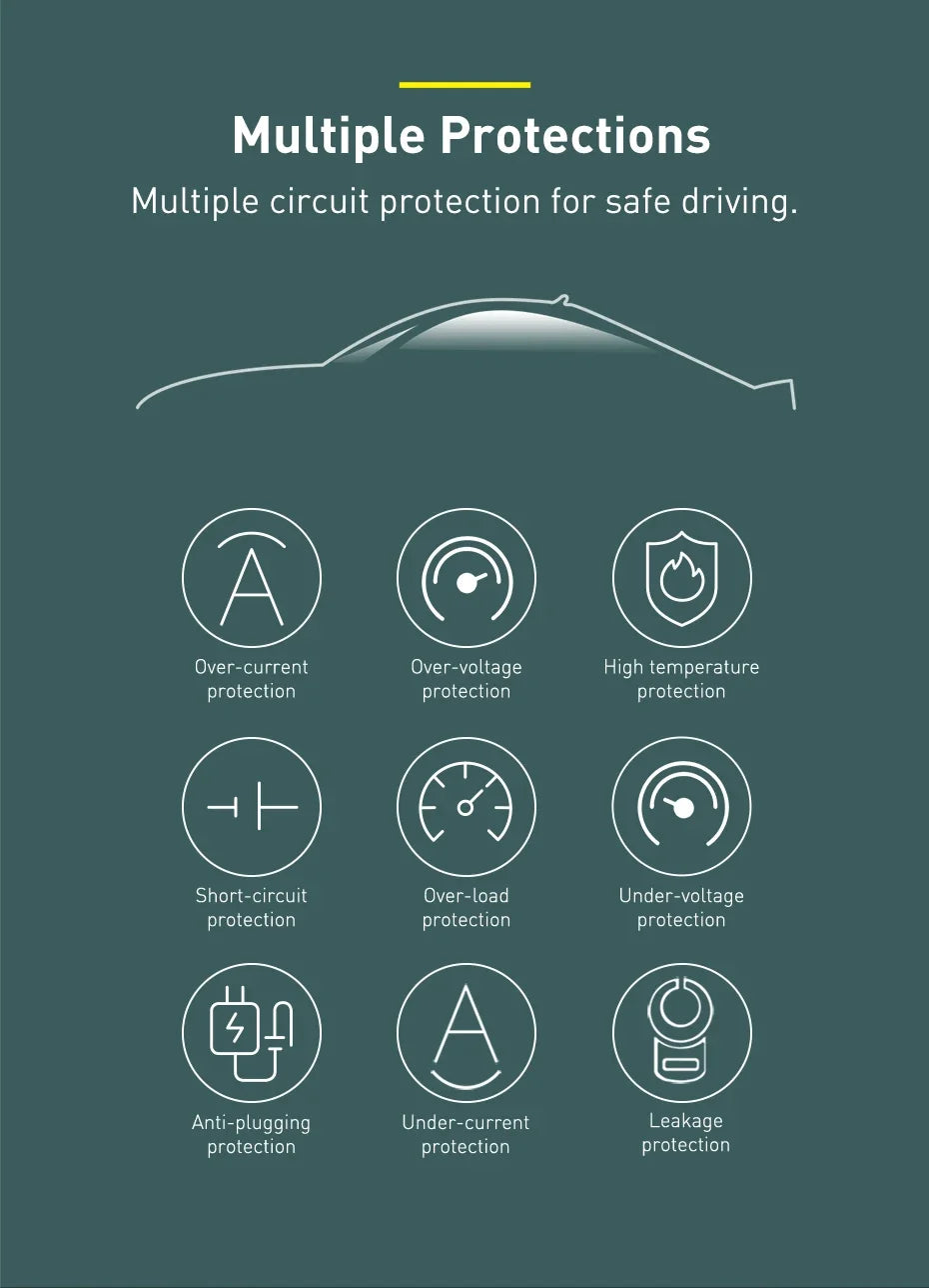 Bluetooth 5.3 FM Transmitter Car Cigarette Lighter Dual USB Fast Charging Handsfree Calling Vehicle Audio Receiver