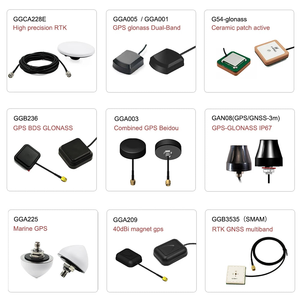 High Precision RTK GNSS Antenna GPS High Gain ZED F9P Antenna TNC GNSS GPS GLO GAL BDS