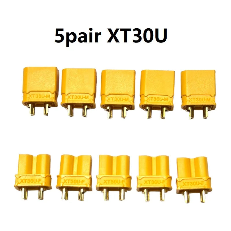 5 / 10pair XT30U XT30 Male Female Bullet Connectors Plugs For RC Lipo Battery Quadcopter Multicopter Aircraft accessories parts