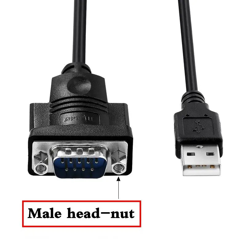1.5m Serial Port Cable USB to RS232 Serial Port Cable DB9 Pin Serial Port Converter Male and Female COM RS232 Converter