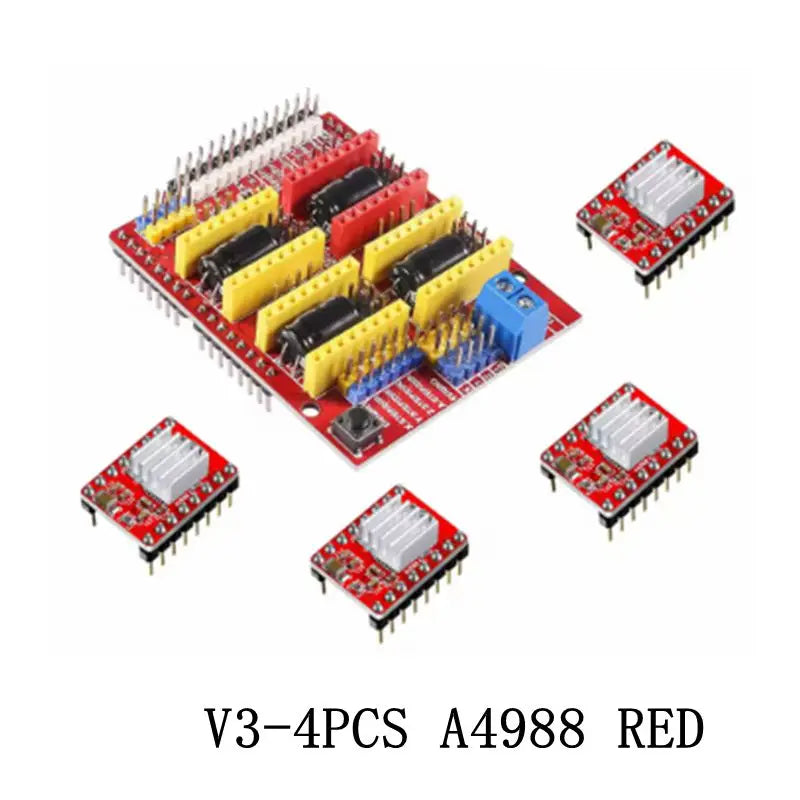 CNC Shield V4 CNC Shield V3 Engraving Machine 3D Printe+ 4pcs DRV8825 Or A4988 Driver Expansion Board For Arduino
