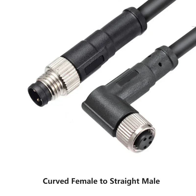 M8 3Pin 4Pin 5Pin 6Pin 8Pin Double Plug Male Female 5M PUR/PVC Cable Adapter  Waterproof Sensor Aviation Connector Power Charger