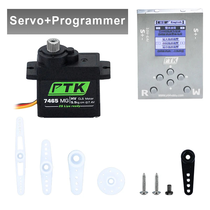 PTK 7465W MG Waterproof servo Metal gear 9g micro servo 5mm 180° robotic model aircraft fixed wing digital servo