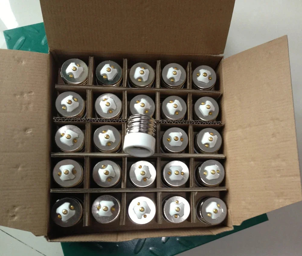 1pc E39/E40 to E26/E27 Light Socket Adapter Mogul to Medium Light Bulb Converter Ceramic CE UL,Install E26/E27 In E39/E40 Socket