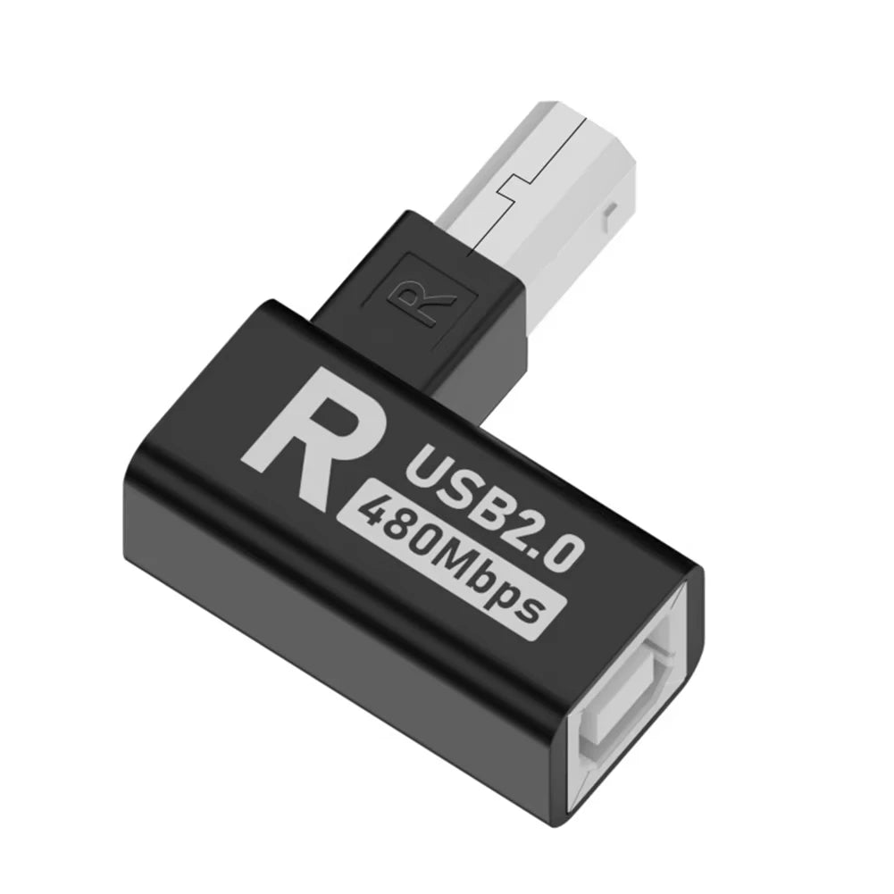 Elbow USB2.0 Printer Adapter USB Type B Male to Female For Printer Hard Drive Base Fax Machine Scanner USB 2.0 Printer Adapter