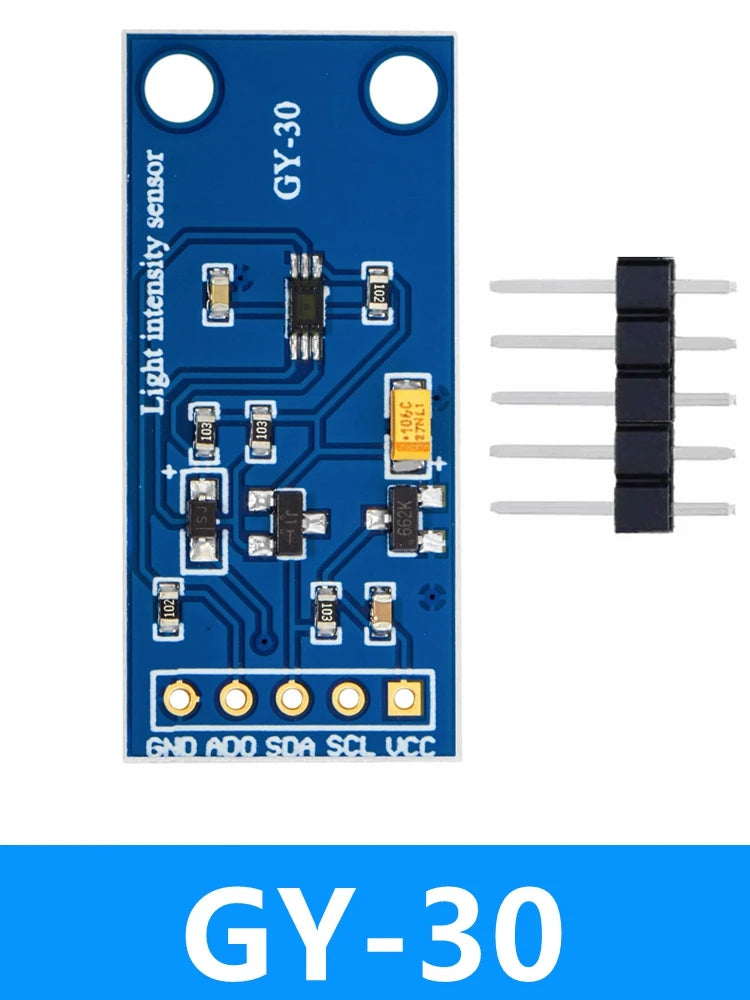 GY - 30 / GY - 302 BH1750 BH1750FVI Light Intensity Illumination Module: 3V - 5V Compatibility for Arduino Projects