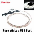 DC 5V USB LED Strips 2835 White Warm White LED Strip Light TV Background Lighting Tape Home Decor Lamp 1M 2M 3M 4M 5M LED Strip