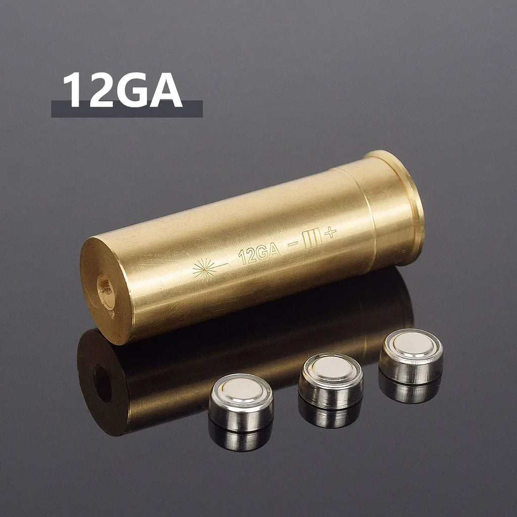 12GA 20GA .308 .223 5.45x39 7.62x39 9x19mm.338 Gauge Red Laser Bore Sighter Training Bullet Boresighter CAL Cartridge Caliber