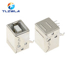 10Pcs Square USB Socket Usb B Type Female 90 Degree PCB Welding Parent Connector For Printer Data