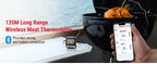 ThermoPro TP904 Bluetooth-connected APP Wireless 135M Dual Probes Digital Meat Thermometer, Kitchen Thermometer with Alarm Timer