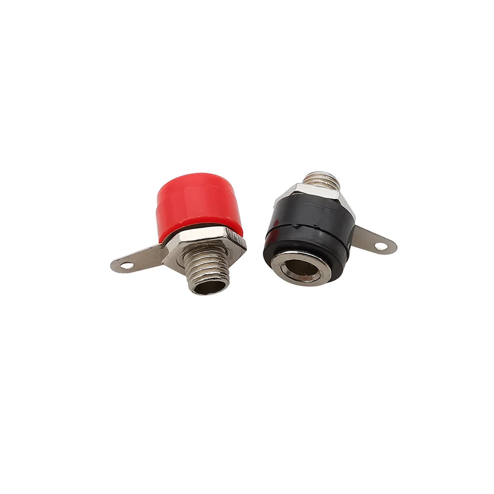 25Pcs Binding Post 4mm Banana Socket Female Connector 4mm Banana Plugs Test Speaker Jack Nut Panel Mount Terminals Adapter