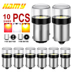 2-10 PCS 1156 BA15S 1157 BAY15D LED Bulbs 12V 3030 Chips 6500K White Super Bright Car Tail Turn Signal Parking Reverse Lights