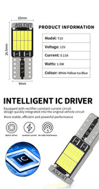 10pcs T10 W5W 194 501 Led Canbus No Error Car Interior Light T10 26 SMD 4014 Chip Pure White Instrument Lights Bulb Lamp 12V