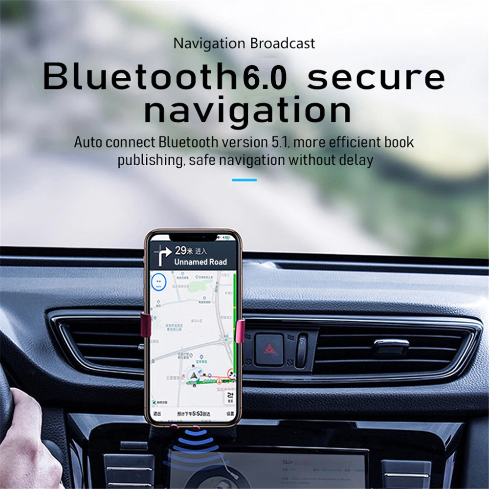T50 Car Bluetooth 6.0 10M Transmitter Receiver Handsfree Call Mini USB Power Car Kit Auto Wireless Audio for Car Music Fm Radio