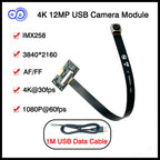 5MP OV5693/12MP IMX258 CMOS 2K/4K 3840×2160 30fps AF/FF USB Camera Module Face Recognition 75 Degrees MJPEG, YUY2