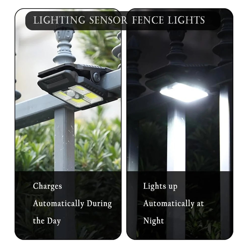 LED Solar Clip Light Portable Waterproof Body Sensor Solar Lamp Outdoor Courtyard Garden Lamp Patio Home Camping Wall Lights