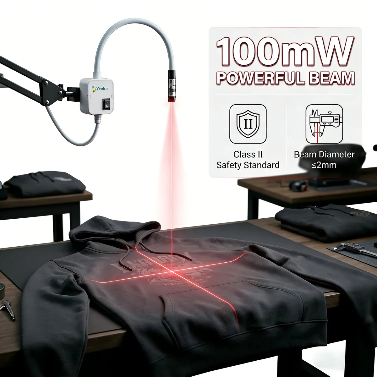 DTF Laser Locator Infrared Ray Positioner Magnetic Heat Press Sublimation Positioning Device Flexible Metal Hose 100MW