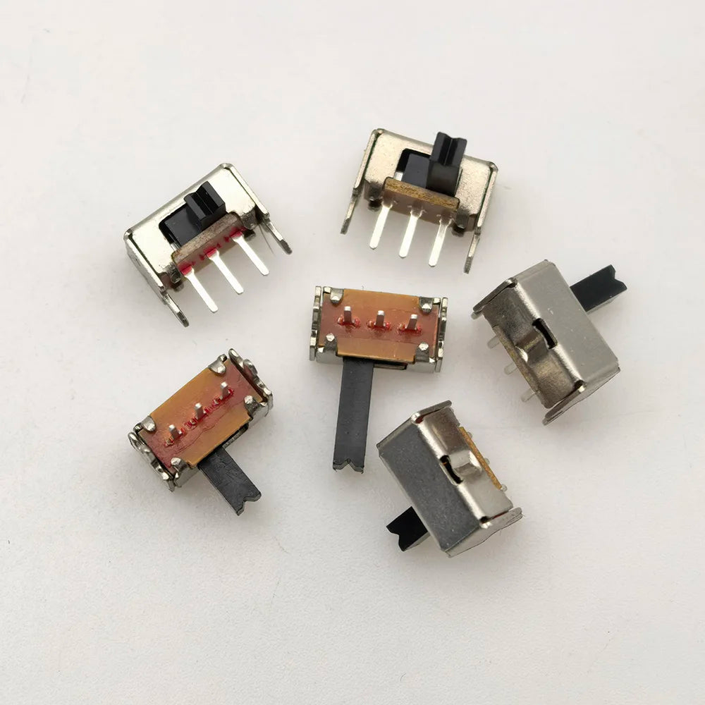 20Pcs SPDT 1P2T Slide Switch Mini Toggle Switch 2 Position 3 Pin On-Off DIP for DIY Power Electronic Projects PCB DC 50V 0.5A