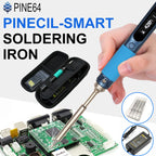 Pine64 Smart Mini Pinecil Soldering Iron With B2 BC2 KU C1 ILS I C4 D24 K Tips With DC power supply Storage Bag