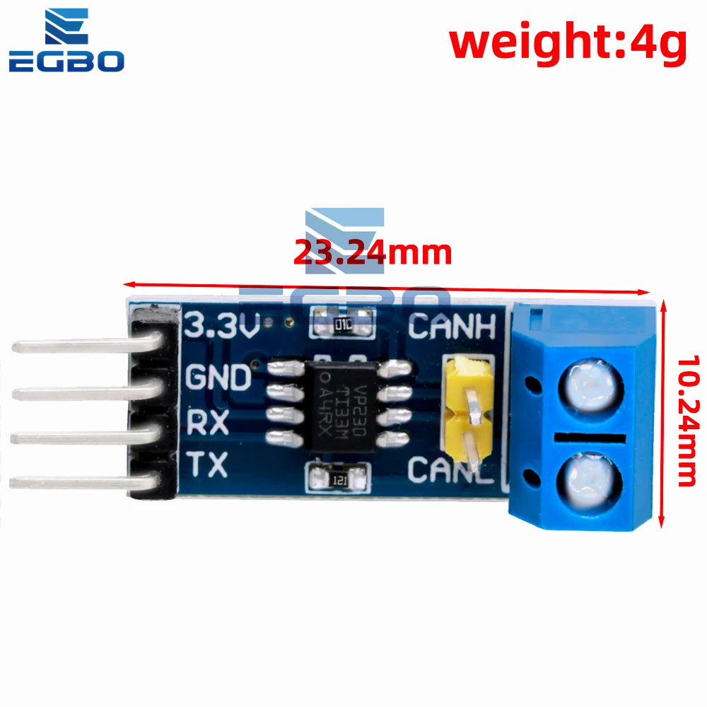 1~10PCS SN65HVD230 VP230 CAN Board Network Transceiver Evaluation Development Module For Arduino Controller Board DC 3V-3.6V