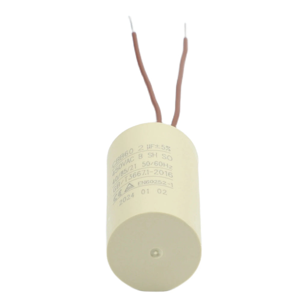 CBB60 Capacitor For Circulating Water Pump Hanging Fireplace 2uF Capacitor For Air Compressors Water Pumps Pressure Washers