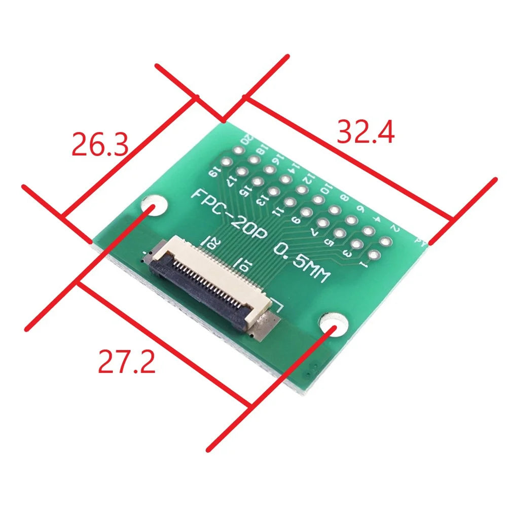 2 Sets FFC FPC Cable 4 6 8 10 12 15 16 20 24 30 34 40 50 60 Pin 0.5mm Pitch to 2.54 mm DIP PCB Adapter Same Reverse Contact Side