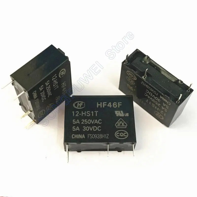 5PCS Relays 5V 12V 24VDC HF46F -5-HS1 HF46F-G-12-HS1 HF46F-G-24-HS1 4PIN HF46F-G 12 HS1 HF46F-G-12-HS1T HF46F-G-24-HS1T Original
