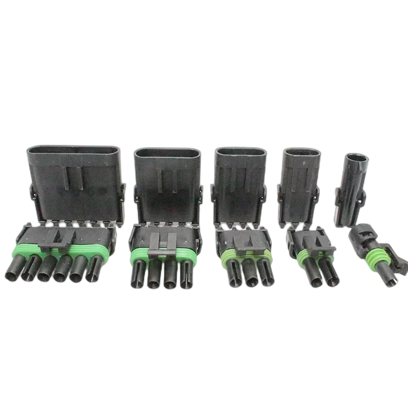 5/20Sets 2.5mm 1/2/3/4/6Pin Waterproof Electrical Connector Male Female Plug Delphi Injector Socket 12010975 For GM Motorcycle