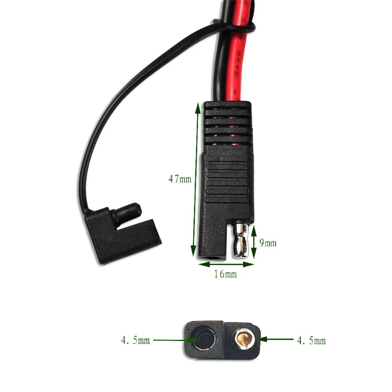 12AWG 30A  to SAE Power Cable,  Connection Wire SAE to 45A  Plug Extension Cord (Pure Copper)