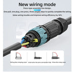 P23 quick connection waterproof connector IP68 waterproof connector male and female aviation plug LED adapter cable connection