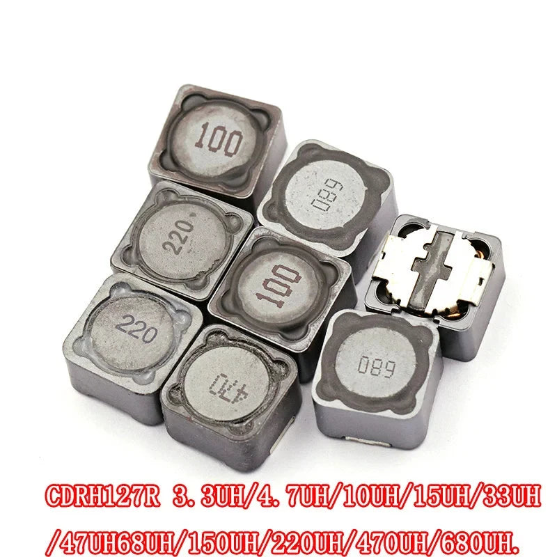 5PCS 12*12*7mm Power Inductance CD127R Shielded inductor SMD power inductor 4.7UH 6.8UH 10UH 15UH 22UH 33UH 47UH 68UH 100UH