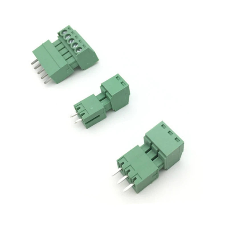 100pcs/50pairs 15EDG 3.81/3.5mm 300V8A 2/3/4/5/6/7/8/9/10 KF2EDG Straight Right Angle Plug In PCB Wire Terminal Block Connector