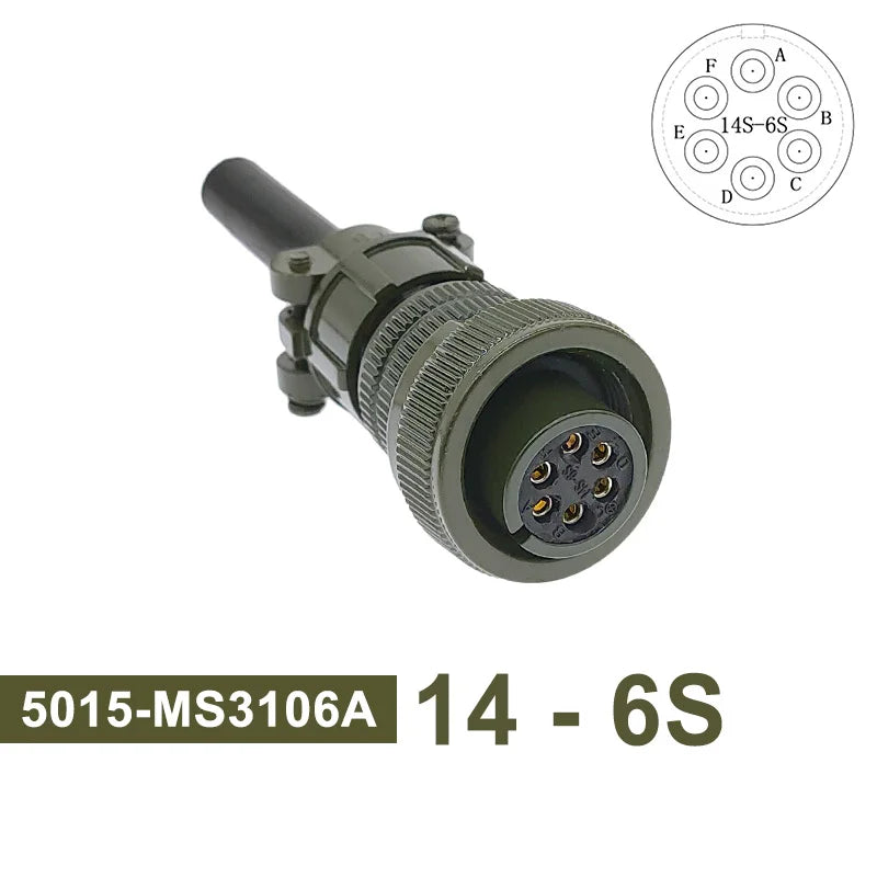 MIL STD Circular Connector MS3102A 14S-2 14S-5 14S-6 MIL-C 5015 Military Specification Connectors MS3106 MS3108 Plug&Socket