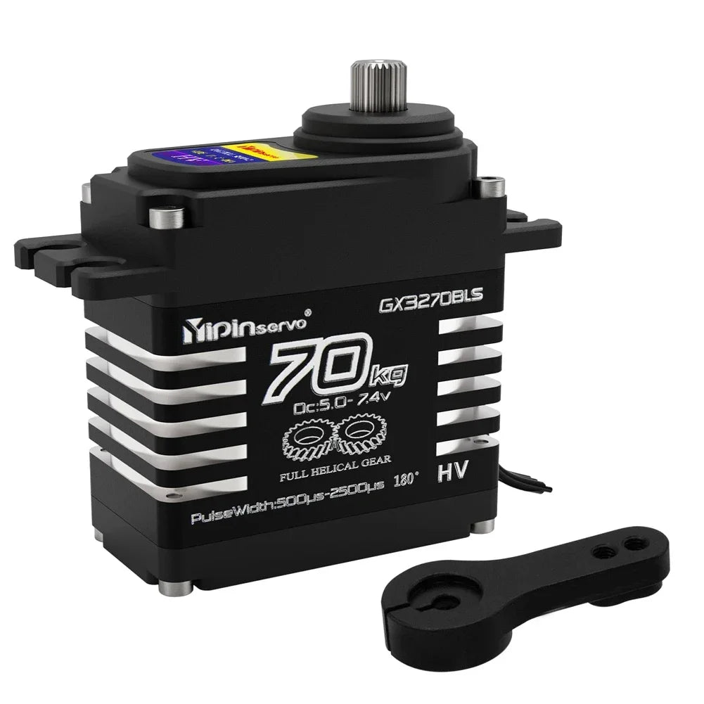 70kg Digital Servos Large Torque Magnetic Induct 8.4v Brushless Motor IP68 Steel Helical Gear For 1/8 1/10 Remote RC Car Robot