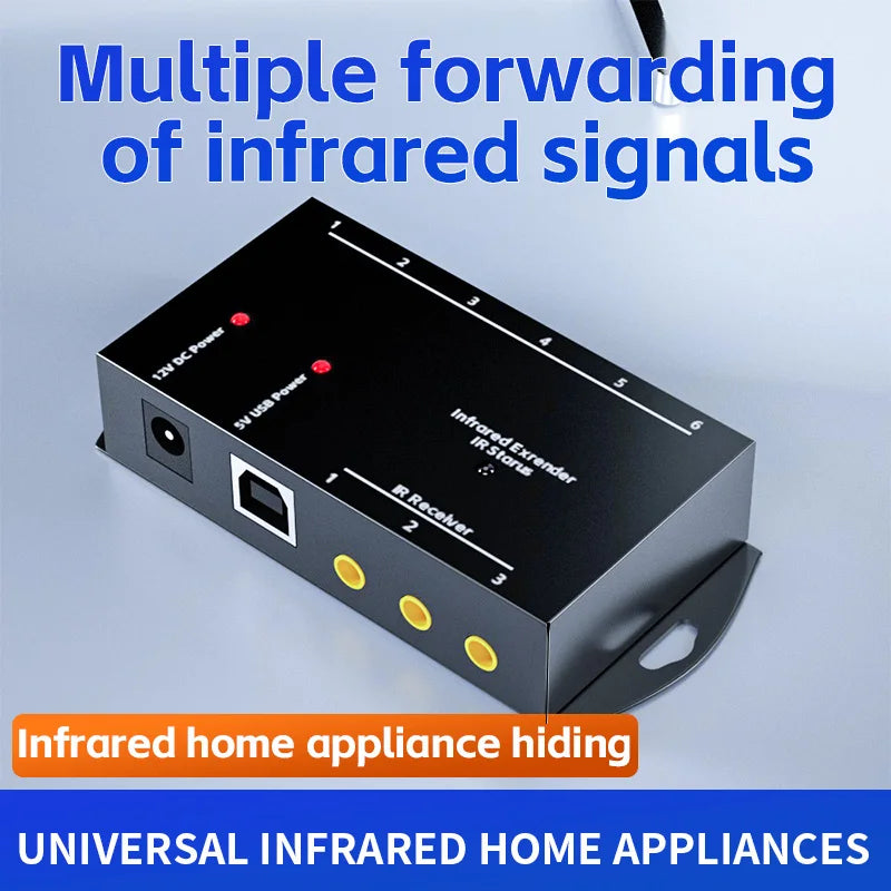 Infrared Repeater Extender Kit, Hidden IR Remote Extender Set, Suitable for Remote Control Extender Kit of Infrared Devices-LD