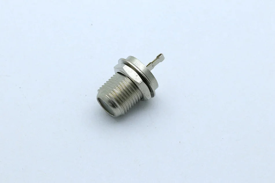 1PC Nickel Plated F Type Female Bulkhead Jack Socket Panel Mount Adapter RF Coaxial Connector for RF Lighting