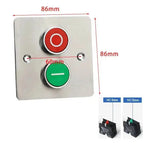 Stainless Steel 86 Type Concealed Push Button Switch Emergency Stop Start Fan Elevator Remote Control Panel