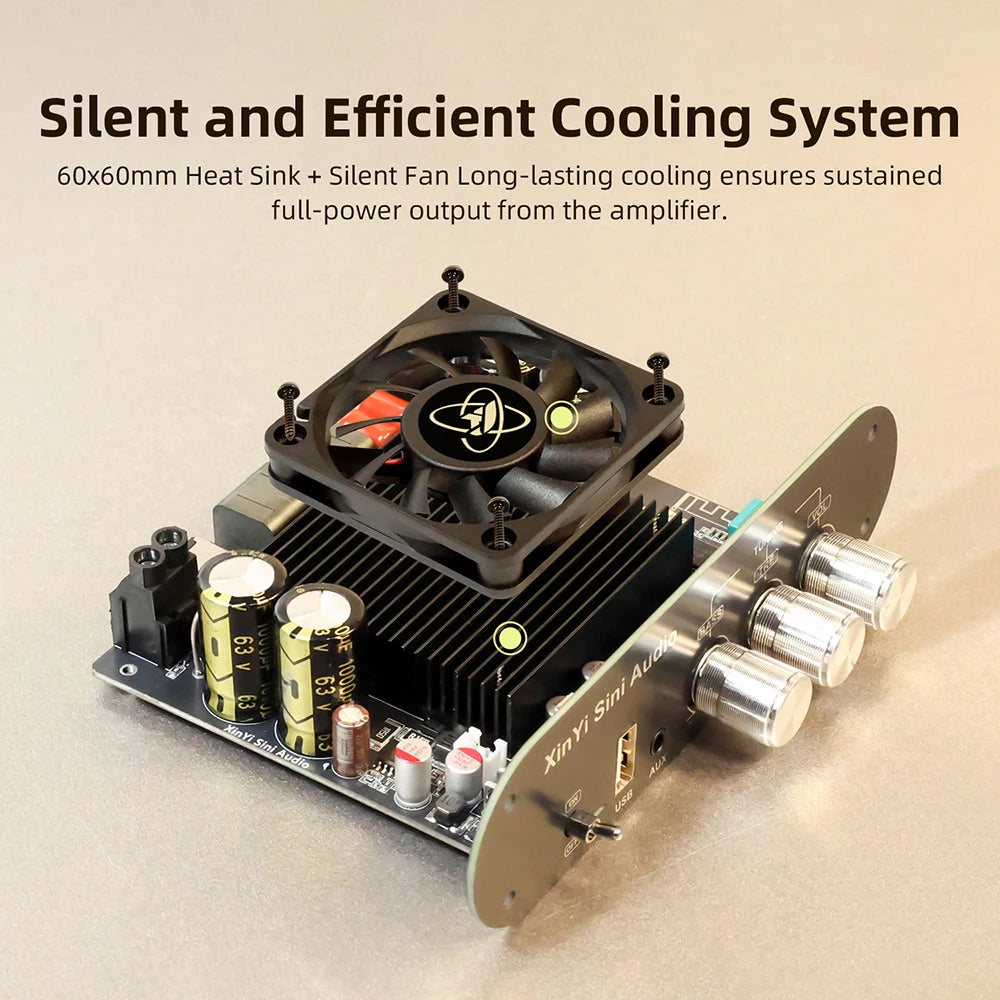 XY-T6001P Mono 600W Amplifier Board TPA3255 DC 19-51V TWS True Wireless Bluetooth 5.0 AUX USB APP Control for Car Home Audio DIY