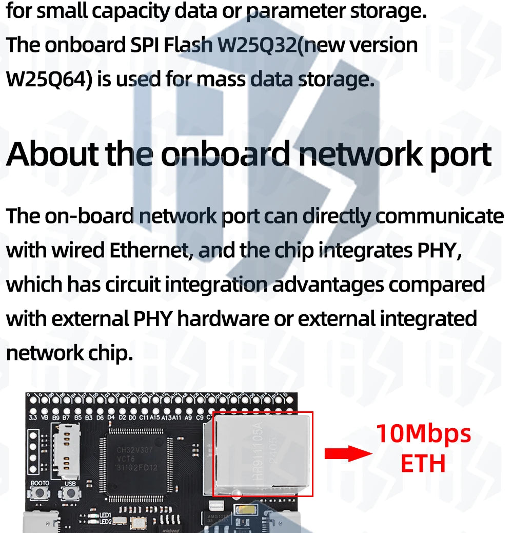 CH32V307VCT6 Development Board RISC-V Core Support RT-Thread Onboard 32-bit RISCV Controllers Support RT-Threads For Arduino