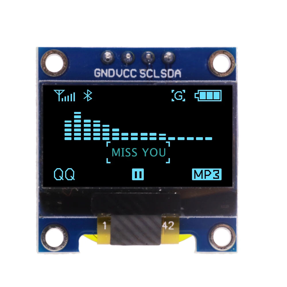 0.96 inch IIC Serial 4pin 7Pin White/Blue/Yellow OLED Display Module 128X64 I2C SSD1306 LCD Screen Board for arduino oled