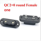 New QC2+0 Round Electric Plug  Lithium Socket for  500V Waterproof Male and Female Skateboards and Bicycles Energy Connector